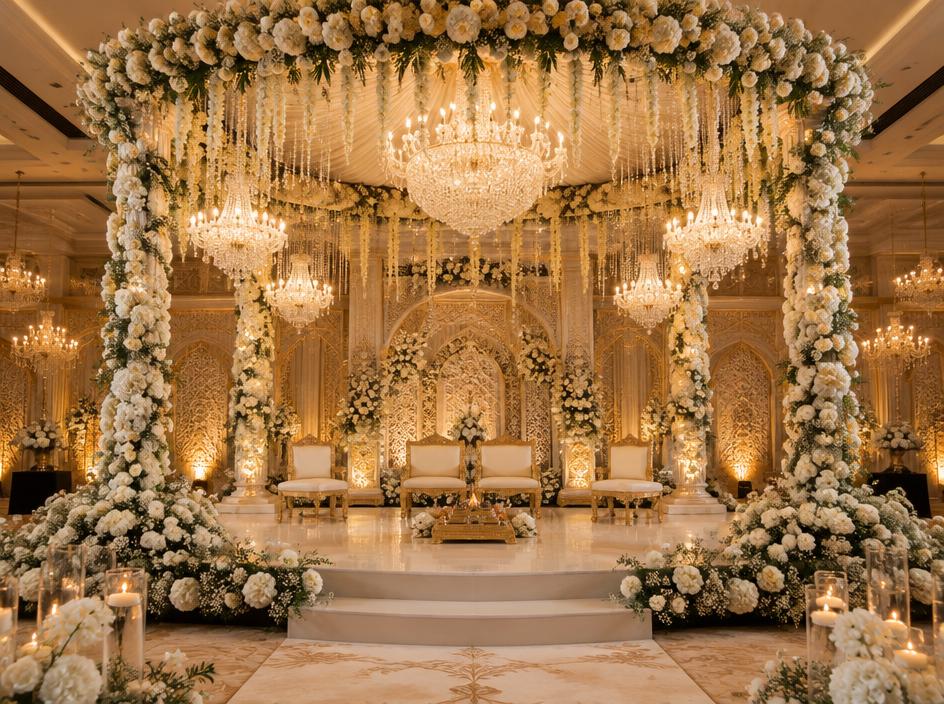 Wedding stage by Akhand Chakra Group – Events & Decor